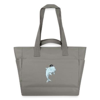 Dolphin Teacher Pointing Stick School - Water-Repellent Padded Bag - grey - Front