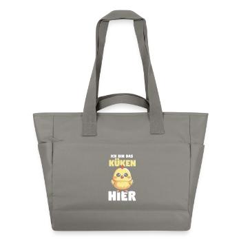Éleveur de poulets Éleveur de ferme poussins - Sac matelassé déperlant - gris - Devant