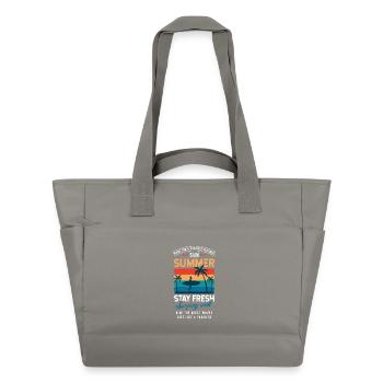 Graphique Summer Stay Fresh Surfing Vibes - Sac matelassé déperlant - gris - Devant