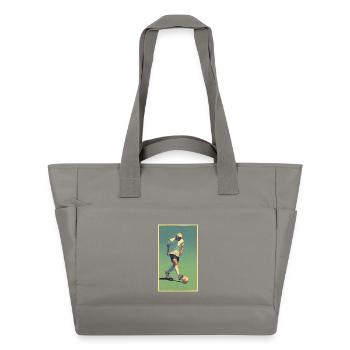 Joueur de football #3 - Sac matelassé déperlant - gris - Devant