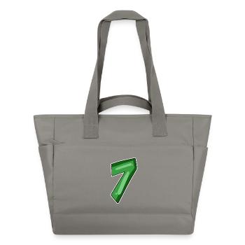 Zahl 7 Nummer - Wasserabweisende Padded Bag - Grau - Vorne