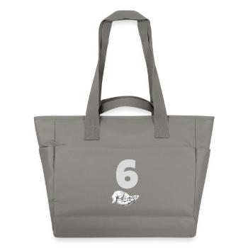 Lustiges Six Meme Hand Gen Alpha Witz - Wasserabweisende Padded Bag - Grau - Vorne