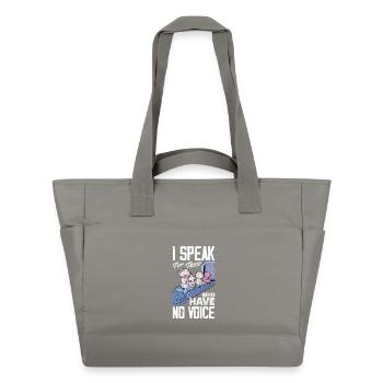 I speak for those who have no voice - Water-Repellent Padded Bag - grey - Front