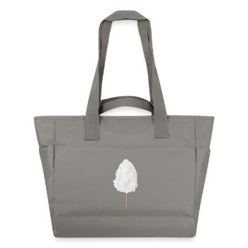 barbe à papa blanche comme neige moelleuse pour les amateurs de fête foraine - Sac matelassé déperlant - gris - Devant