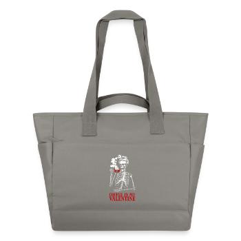 Coffee Is My Valentine's Day – Skeleton Coffee for F - Water-Repellent Padded Bag - grey - Front