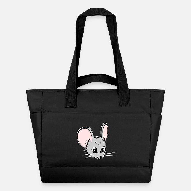 Mouse head - Water-Repellent Padded Bag - black