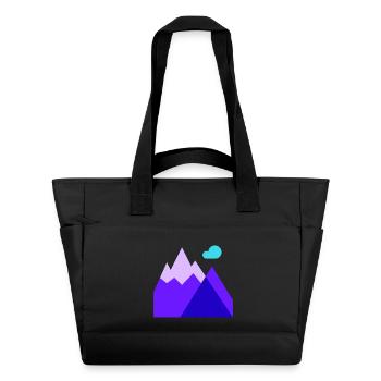 montagne, ski, ski alpin - Sac matelassé déperlant - noir - Devant