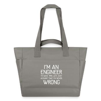 I'm An Engineer I'm Always Right funny - Water-Repellent Padded Bag - grey - Front