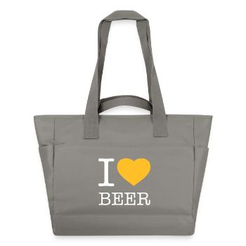 I LOVE BEER Bier - Water-Repellent Padded Bag - grey - Front