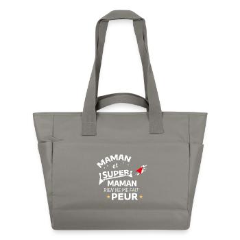 Maman Super Héroïne Édition  - Sac matelassé déperlant - gris - Devant