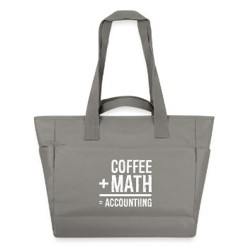 coffee math accounting - Wasserabweisende Padded Bag - Grau - Vorne