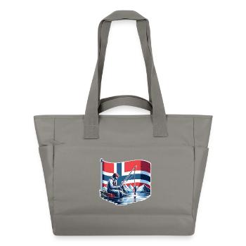 Bateau de pêche Norvège - Sac matelassé déperlant - gris - Devant