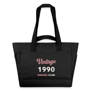 Vintage 1990 – Baking Club Retro Birth Year - Water-Repellent Padded Bag - black - Front