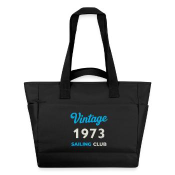 Vintage 1973 – Sailing Club Retro Geburtsjahr - Wasserabweisende Padded Bag - Schwarz - Vorne