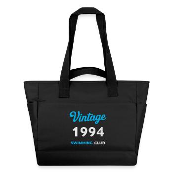 Vintage 1994 – Swimming Club Retro Geburtsjahr - Wasserabweisende Padded Bag - Schwarz - Vorne