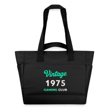 Vintage 1975 – Gaming Club Retro Birth Year - Water-Repellent Padded Bag - black - Front