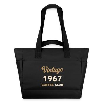Vintage 1967 – Coffee Club Retro Geburtsjahr - Wasserabweisende Padded Bag - Schwarz - Vorne