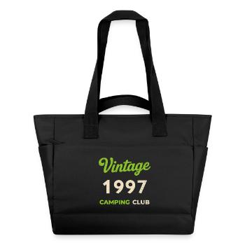 Vintage 1997 – Camping Club Retro Geburtsjahr - Wasserabweisende Padded Bag - Schwarz - Vorne
