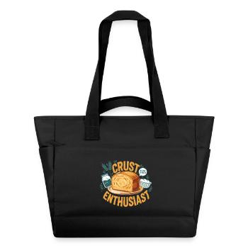 Ère des passionnés de pâte au pain au levain - Sac matelassé déperlant - noir - Devant