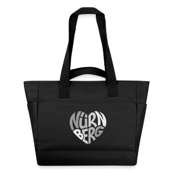 Nürnberg Herz Graffiti Typo - Wasserabweisende Padded Bag - Schwarz - Vorne