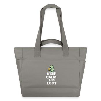 KEEP CALM AND LOOT, GOBLIN GOLD! GAMER NERD PARTY - Water-Repellent Padded Bag - grey - Front
