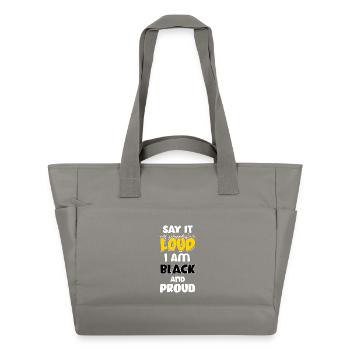 Loud Black Bold Statement Empowerment Design - Wasserabweisende Padded Bag - Grau - Vorne