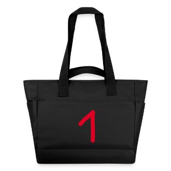 1 numéro un rouge anniversaire - Sac matelassé déperlant - noir - Devant