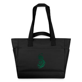 Dragon Fantastique Tribal Vert - Sac matelassé déperlant - noir - Devant
