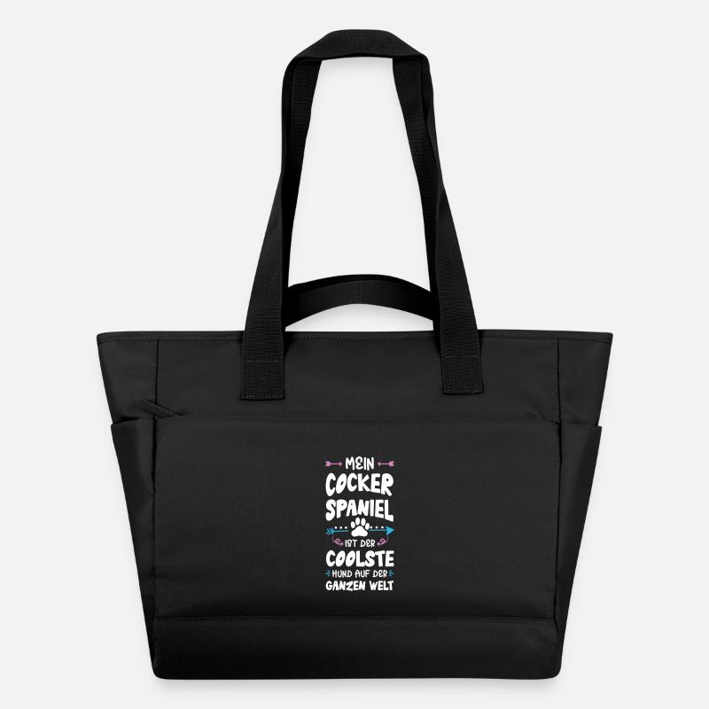 Cocker Spaniel Dog Dicton - Sac matelassé déperlant - noir