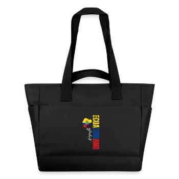 Ecuadorianischer Stolz, vertikales Design - Wasserabweisende Padded Bag - Schwarz - Vorne