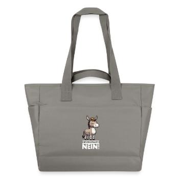 Avant que vous ne demandiez Pas d’âne Porte-âne Âne - Sac matelassé déperlant - gris - Devant
