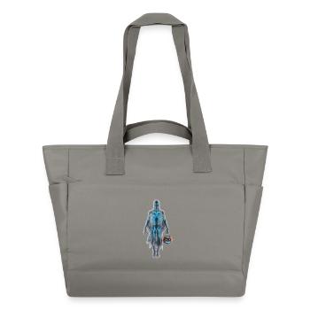 Digitaler Geist - Wasserabweisende Padded Bag - Grau - Vorne