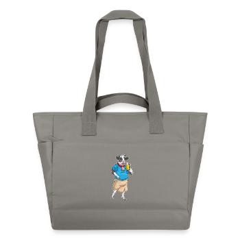 Bière de vache - Sac matelassé déperlant - gris - Devant