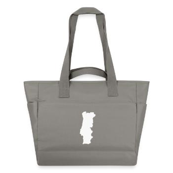 Geografische Kontur Silhouette - Wasserabweisende Padded Bag - Grau - Vorne