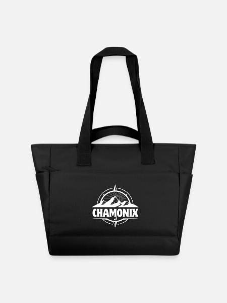 Chamonix, ski resort, ski slope - Water-Repellent Padded Bag - black