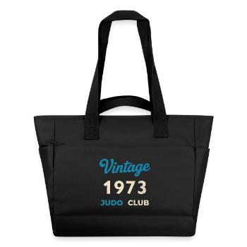 Vintage 1973 Judo Club Retro Birth Year Gift - Water-Repellent Padded Bag - black - Front