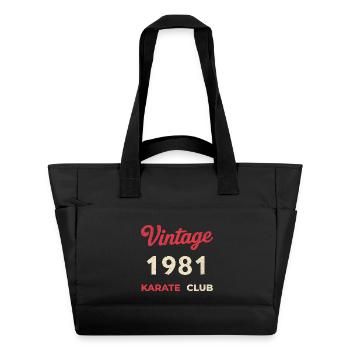 Vintage 1981 – Année de naissance rétro du Karate Club - Sac matelassé déperlant - noir - Devant
