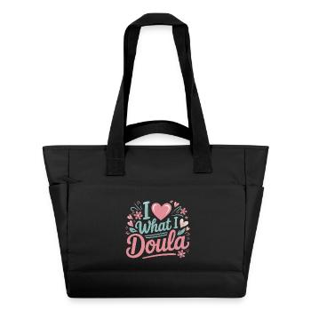 I Love What I Do Doula - Water-Repellent Padded Bag - black - Front