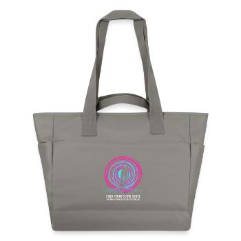 Flow State Cyclist Neon Route - Water-Repellent Padded Bag - grey - Front