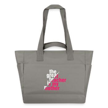 Shirt Super Teacher Mom – Idée cadeau - Sac matelassé déperlant - gris - Devant