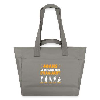 40 Ans Toujours Aussi Craquant Humour Crac - Sac matelassé déperlant - gris - Devant