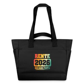 Ruhestand Rentner Rente 2026 - Wasserabweisende Padded Bag - Schwarz - Vorne