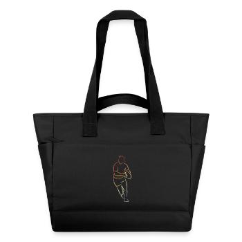 Rugby Player Sketch - Water-Repellent Padded Bag - black - Front