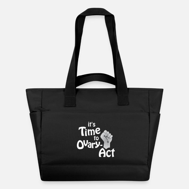 il est temps d’aller à l’ovaire-Act_weiss - Sac matelassé déperlant - noir