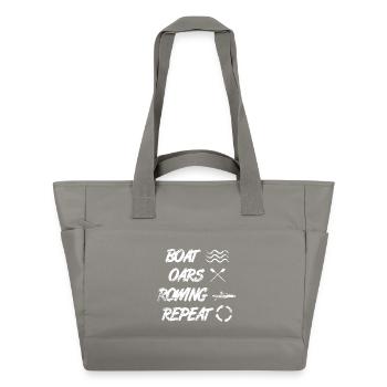 Boat Rowing Rowing Repetition - Water-Repellent Padded Bag - grey - Front
