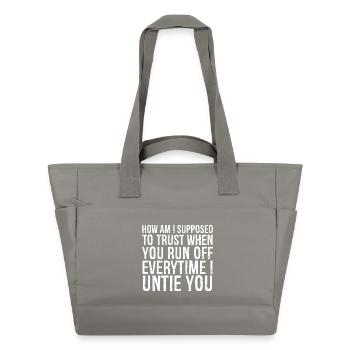 wie soll ich vertrauen, wenn du jedes Mal rennst - Wasserabweisende Padded Bag - Grau - Vorne