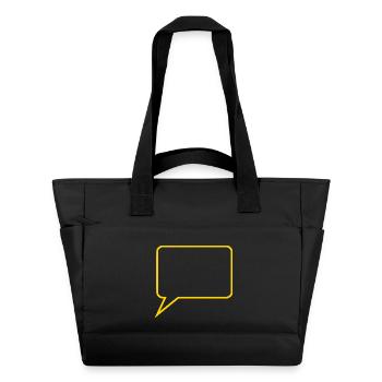 Sprechblase Comic selbst gestalten personalisieren - Wasserabweisende Padded Bag - Schwarz - Vorne