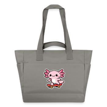 Kuscheliger Skateboard-Drache axolotl - Wasserabweisende Padded Bag - Grau - Vorne