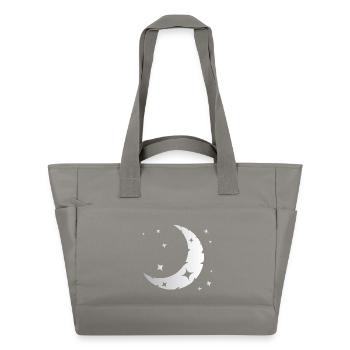 Moon and stars - Water-Repellent Padded Bag - grey - Front
