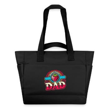 Berry Good Dad, Funny Strawberry Father  - Water-Repellent Padded Bag - black - Front
